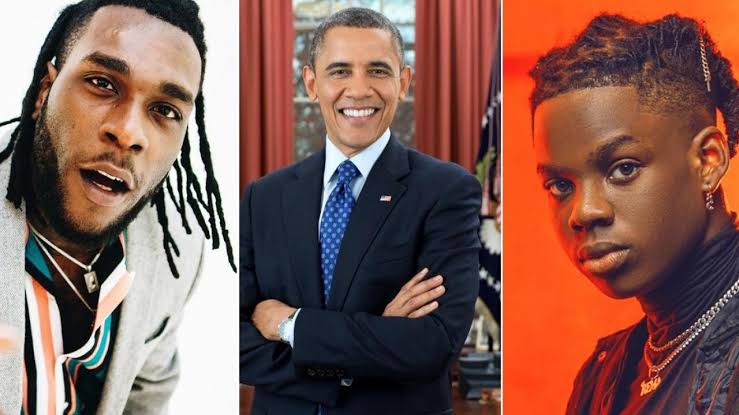 Image result for Barack Obama names Burna Boy, Rema Songs as his favorite 2019 songs